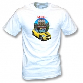 Mini Cooper Coupe (Yellow Car) Kids T-Shirt