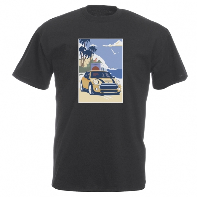 Mini Cooper (Retro Poster) Vintage Wash T-Shirt