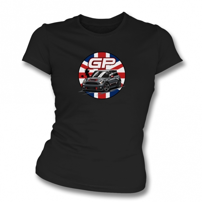 Mini John Cooper Works GP (British Flag) Womens Slim Fit T-Shirt
