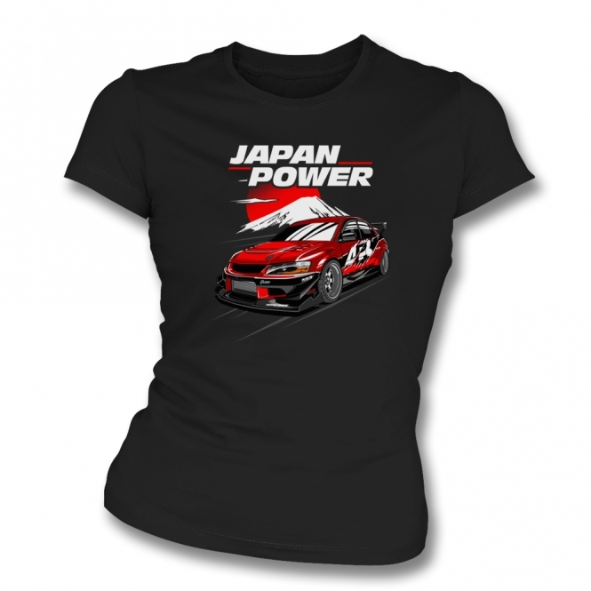 Mitsubishi Evo "Japan Power" Womens Slim Fit T-Shirt