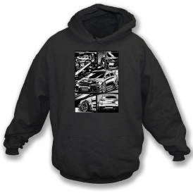 Mitsubishi Lancer Evo X (Comic Style) Hooded Sweatshirt