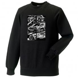 Mitsubishi Lancer Evo X (Comic Style) Kids Sweatshirt