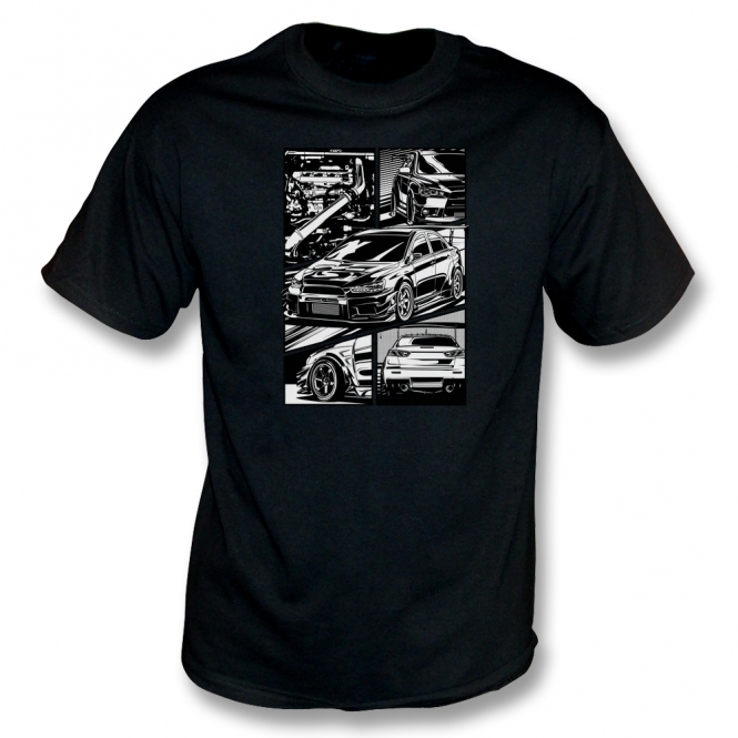 Mitsubishi Lancer Evo X (Comic Style) T-Shirt