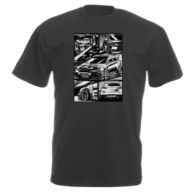 Mitsubishi Lancer Evo X (Comic Style) Vintage Wash T-Shirt