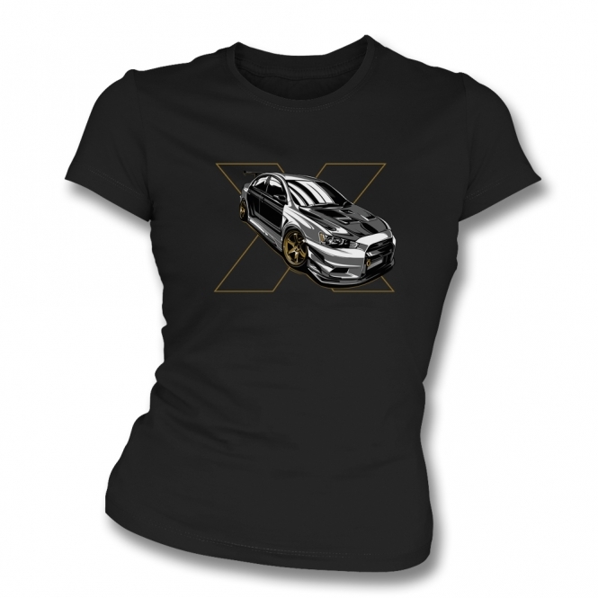Mitsubishi Lancer Evo X Womens Slim Fit T-Shirt