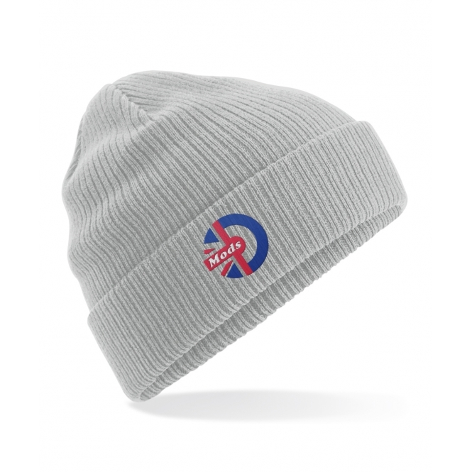 Mods (Union Flag) Embroidered Organic Cotton Beanie
