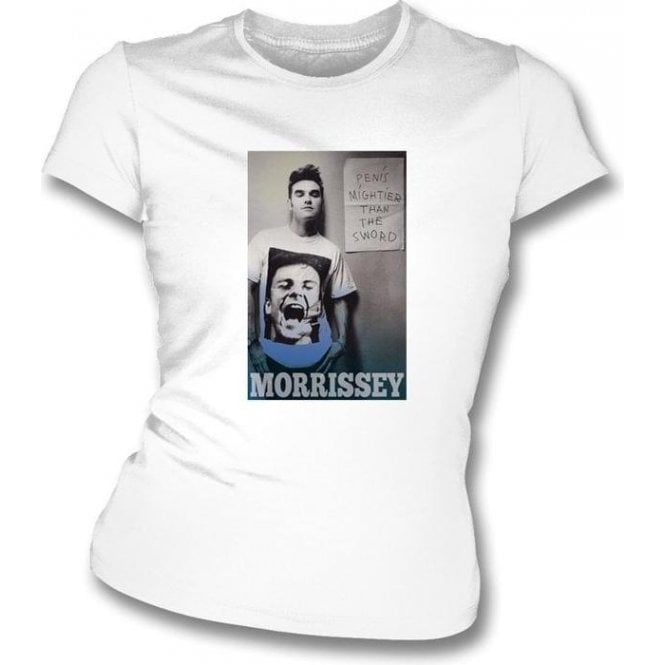 Morrissey Pen Is Mightier Than The Sword Womens Slim Fit T-Shirt