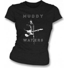 Muddy Waters Blues Legend Girl's Slim-Fit T-Shirt