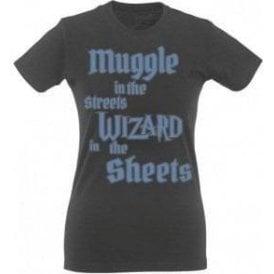 Muggle In The Street, Wizard In The Sheets Womens Slim Fit T-Shirt