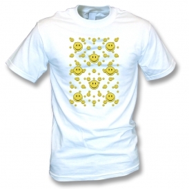 Multi Smileys Original 90's Acid House T-Shirt
