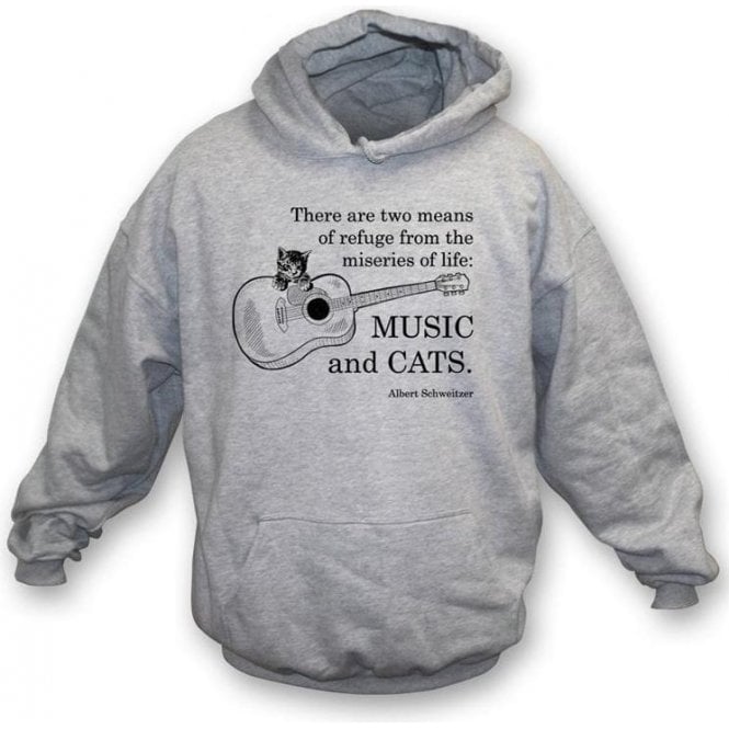 Music and Cats Hooded Sweatshirt