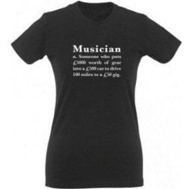 Musician Definition Womens Slim Fit T-Shirt