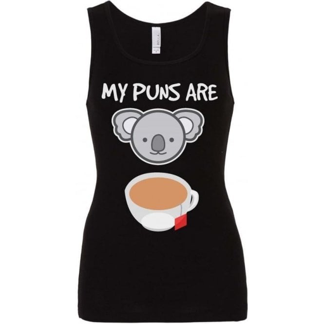My Puns Are Koala Tea Women's Baby Rib Tank Top