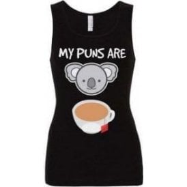 My Puns Are Koala Tea Women's Baby Rib Tank Top