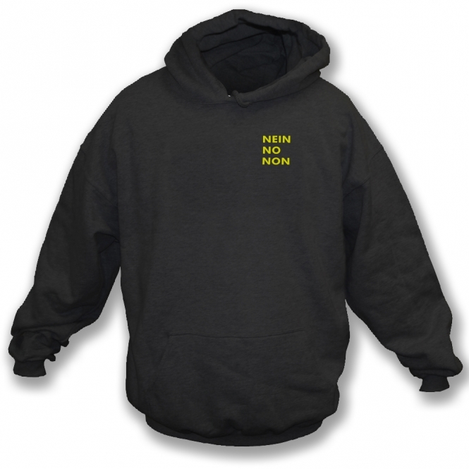 Nein No Non (As Worn By Thom Yorke, Radiohead) Embroidered Left Breast Logo Hooded Sweatshirt
