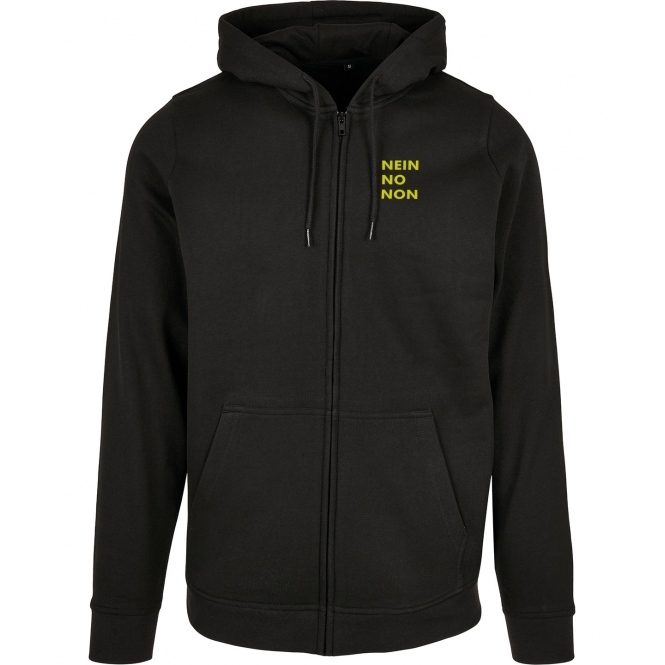 Nein No Non (As Worn By Thom Yorke, Radiohead) Embroidered Left Breast Logo Zip Hooded Sweatshirt