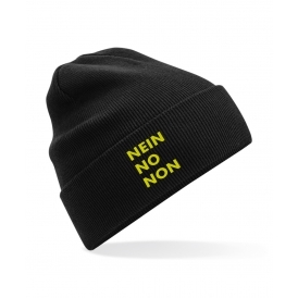 Nein No Non (As Worn By Thom Yorke, Radiohead) Embroidered Organic Cotton Beanie