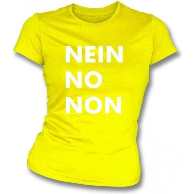 Nein No Non (As Worn By Thom Yorke, Radiohead) Womens Slim Fit T-Shirt