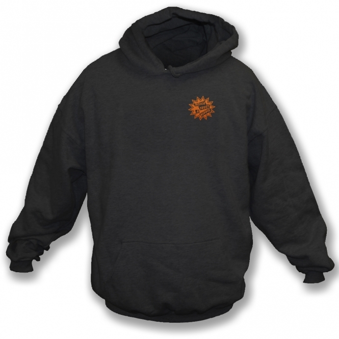 Never Trust A Hippie Embroidered Left Breast Logo Hooded Sweatshirt