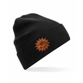 Never Trust A Hippie Embroidered Organic Cotton Beanie