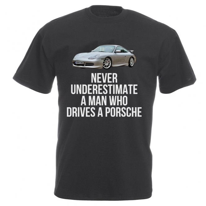 Never Underestimate A Man Who Drives A Porsche Vintage Wash T-Shirt