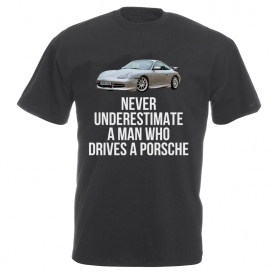 Never Underestimate A Man Who Drives A Porsche Vintage Wash T-Shirt