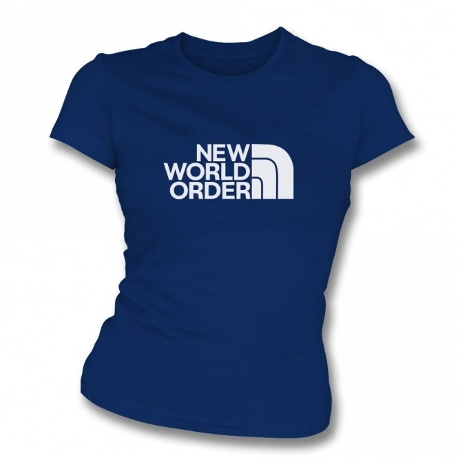 New World Order (As Worn By Damon Albarn, Blur/Gorillaz) Organic Womens Slim Fit T-Shirt