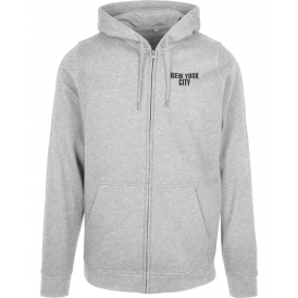 New York City (As Worn By John Lennon, The Beatles) Embroidered Left Breast Logo Zip Hooded Sweatshirt