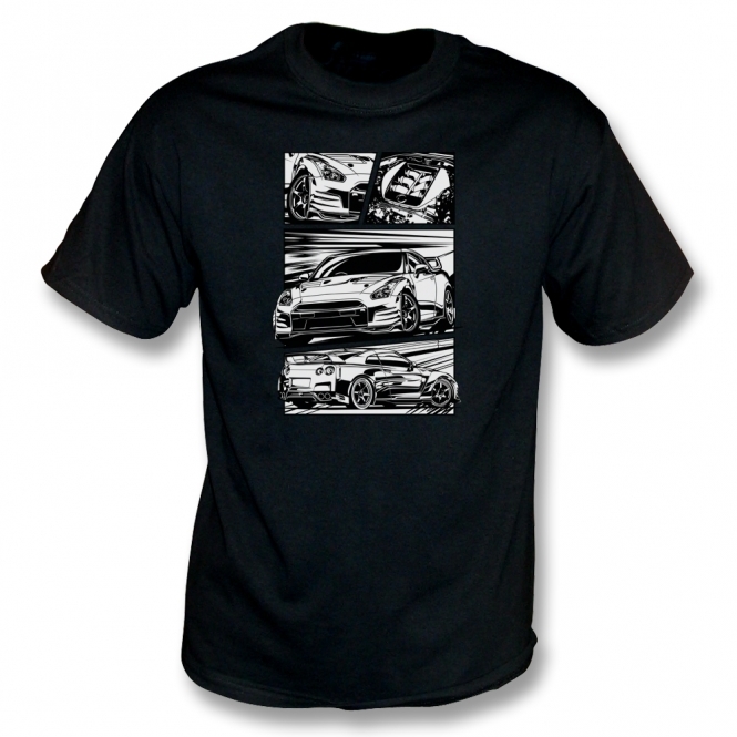 Nissan GT-R R35 (Comic Style) Kids T-Shirt