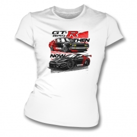 Nissan GT-R Then & Now Womens Slim Fit T-Shirt