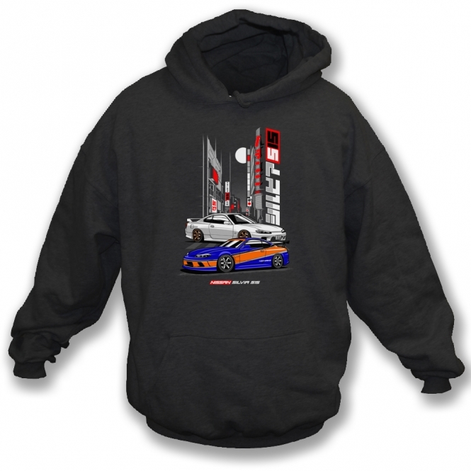 Nissan Silvia S15 In Tokyo Kids Hooded Sweatshirt