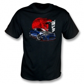 Nissan Skyline GT-R (Godzilla In Rising Sun) Kids T-Shirt