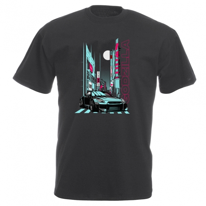 Nissan Skyline GT-R Godzilla (Neon City) Vintage Wash T-Shirt