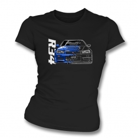 Nissan Skyline GT-R R34 Womens Slim Fit T-Shirt