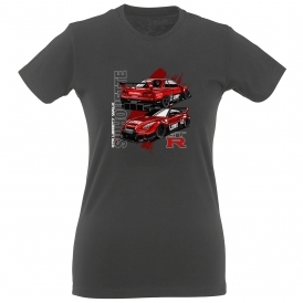 Nissan Skyline GT-R Silhouette Womens Slim Fit T-Shirt