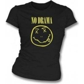 No Drama (Nirvana Logo) Womens Slim Fit T-Shirt