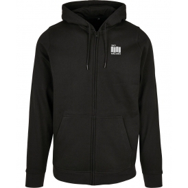 No Values (As Worn By Henry Rollins, Black Flag) Embroidered Left Breast Logo Zip Hooded Sweatshirt