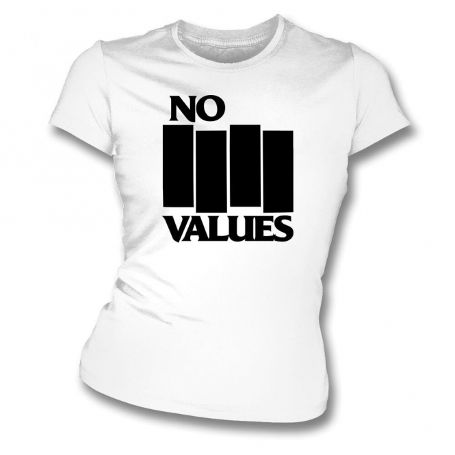 No Values (As Worn By Henry Rollins, Black Flag) Womens Organic Slim Fit T-Shirt