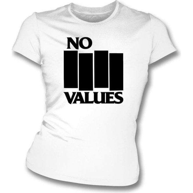 No Values (As Worn By Henry Rollins, Black Flag) Womens Slim Fit T-Shirt