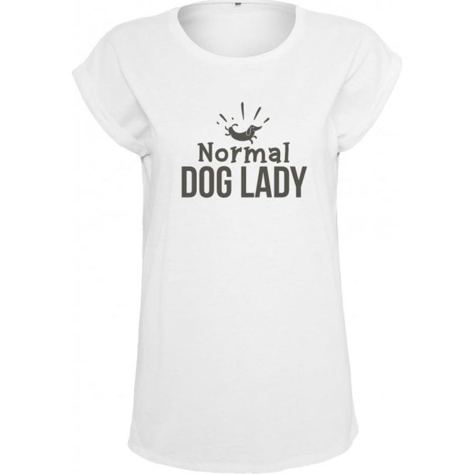 Normal Dog Lady Womens Extended Shoulder T-Shirt