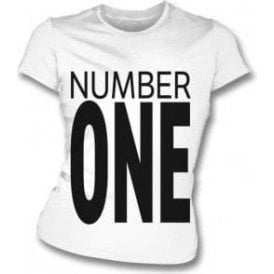 Number One (As Worn By George Michael & Andrew Ridgeley, Wham!) Womens Slim Fit T-Shirt