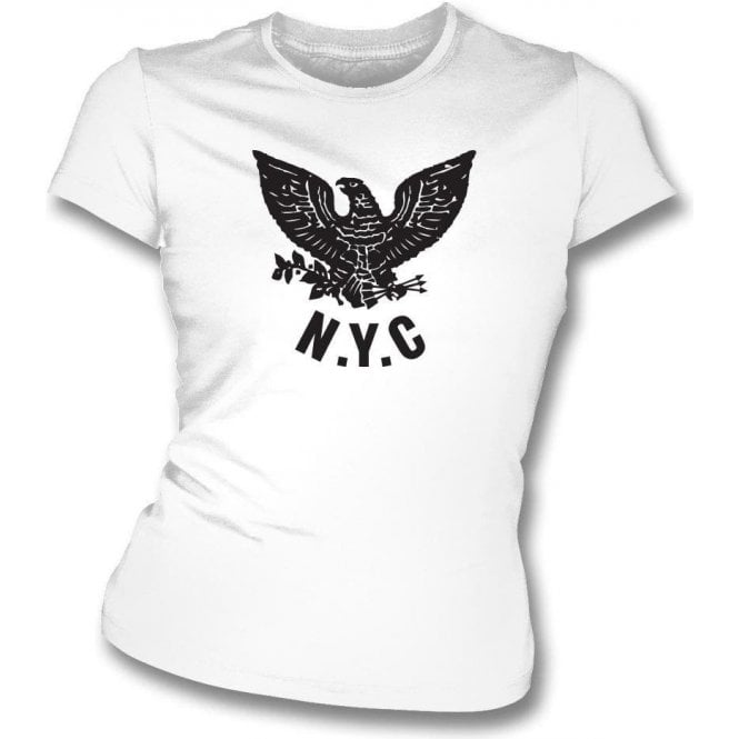 NYC Eagle (As Worn By Joey Ramone, Ramones) Womens Slim Fit T-Shirt