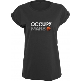 Occupy Mars (As Worn By Elon Musk) Womens Extended Shoulder T-Shirt