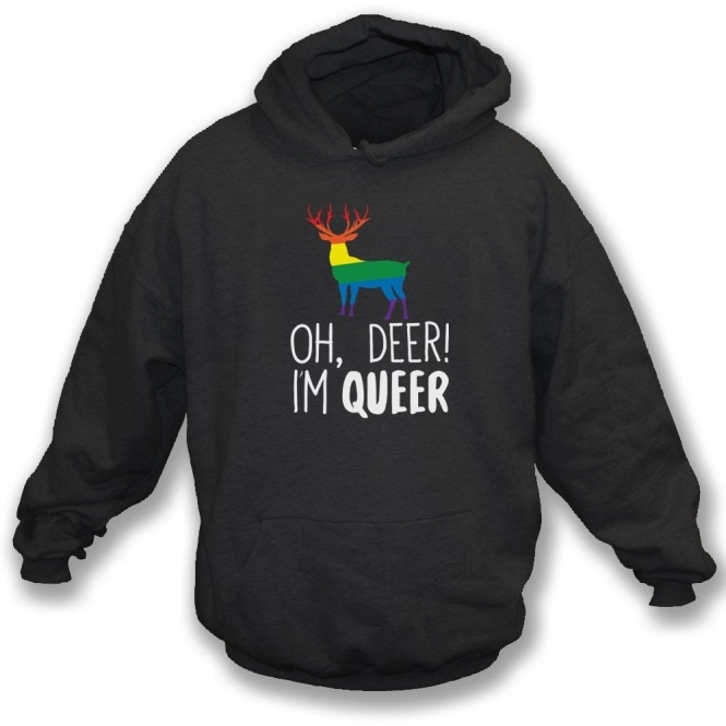 Oh Deer! I'm Queer Organic Hooded Sweatshirt