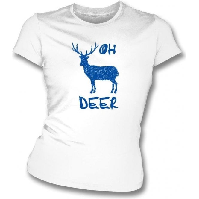 Oh Deer Womens Slim Fit T-Shirt