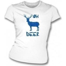 Oh Deer Womens Slim Fit T-Shirt
