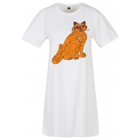 Orange Cat (As Worn By Anni-Frid Lyngstad, ABBA) Womens T-Shirt Dress