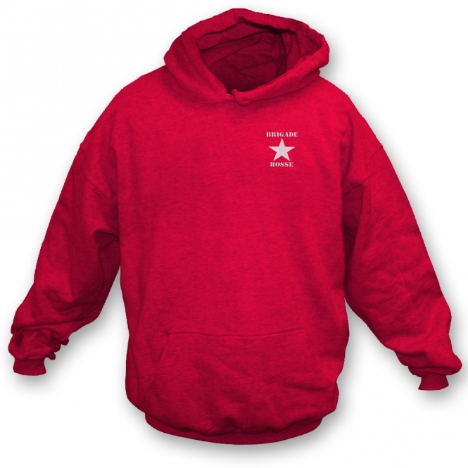 Original Brigade Rosse (1970s Influenced) Embroidered Left Breast Logo Hooded Sweatshirt