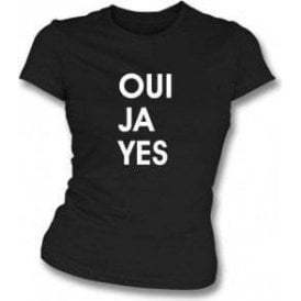 Oui Ja Yes (As Worn By Thom Yorke, Radiohead) Womens Slim Fit T-Shirt