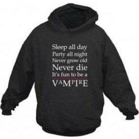 'Party All Night' (Inspired by The Lost Boys) Movie Slogan Hooded Sweatshirt